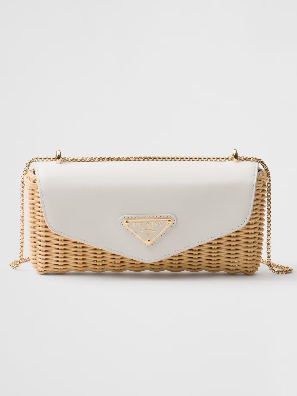Prada Wicker and Leather Mini Bag